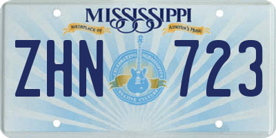 MS license plate ZHN723