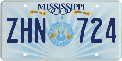 MS license plate ZHN724