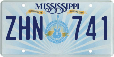 MS license plate ZHN741