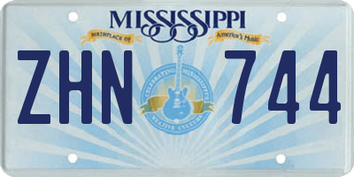 MS license plate ZHN744