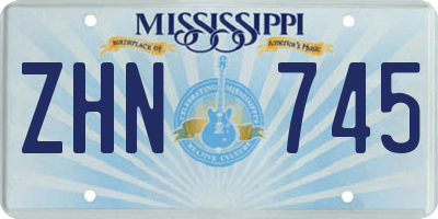 MS license plate ZHN745