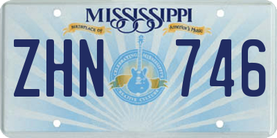 MS license plate ZHN746