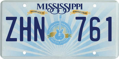 MS license plate ZHN761