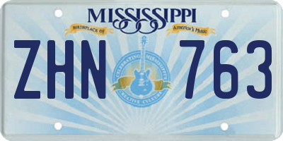MS license plate ZHN763