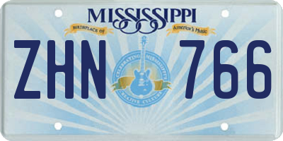 MS license plate ZHN766
