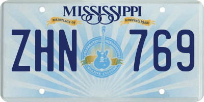 MS license plate ZHN769