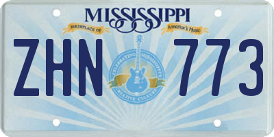 MS license plate ZHN773