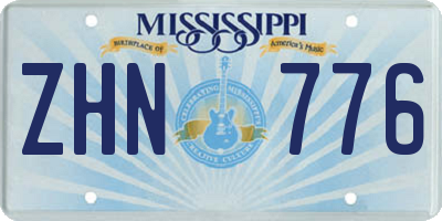 MS license plate ZHN776