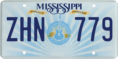 MS license plate ZHN779