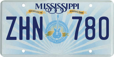 MS license plate ZHN780