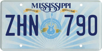 MS license plate ZHN790