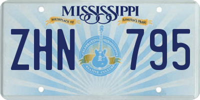 MS license plate ZHN795