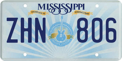 MS license plate ZHN806