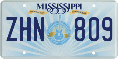 MS license plate ZHN809