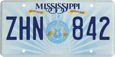 MS license plate ZHN842