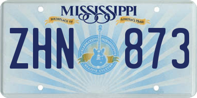MS license plate ZHN873