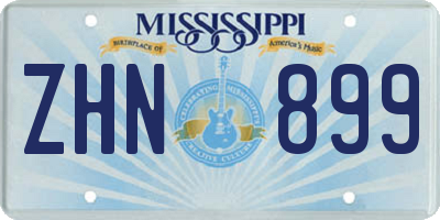 MS license plate ZHN899