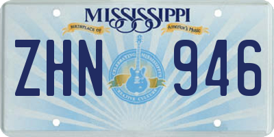 MS license plate ZHN946