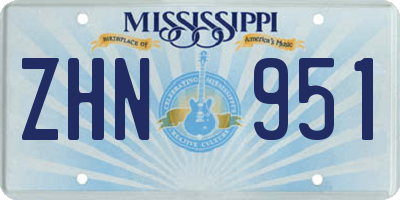MS license plate ZHN951
