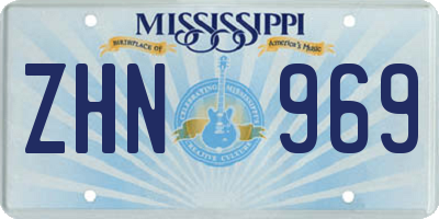 MS license plate ZHN969