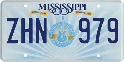 MS license plate ZHN979