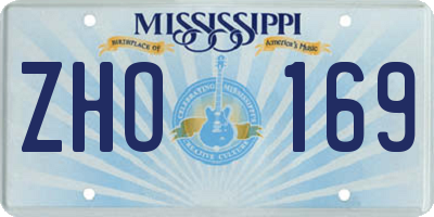 MS license plate ZHO169