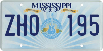 MS license plate ZHO195