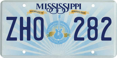 MS license plate ZHO282