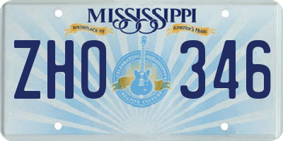 MS license plate ZHO346