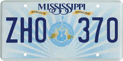 MS license plate ZHO370