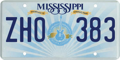 MS license plate ZHO383