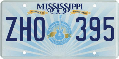 MS license plate ZHO395