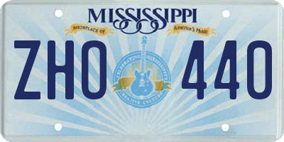 MS license plate ZHO440