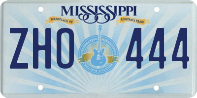MS license plate ZHO444