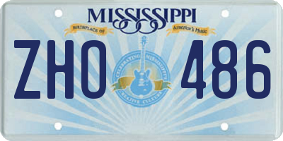 MS license plate ZHO486