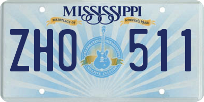 MS license plate ZHO511