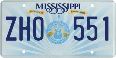MS license plate ZHO551