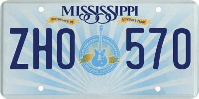 MS license plate ZHO570