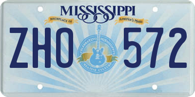 MS license plate ZHO572