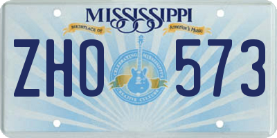 MS license plate ZHO573