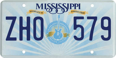 MS license plate ZHO579