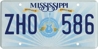 MS license plate ZHO586