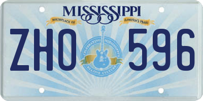 MS license plate ZHO596