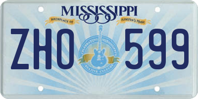 MS license plate ZHO599