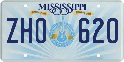 MS license plate ZHO620