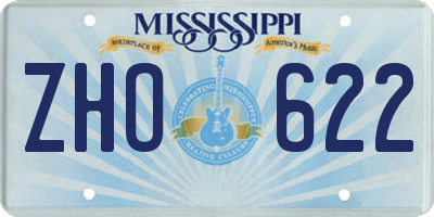 MS license plate ZHO622