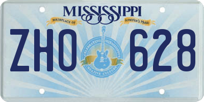 MS license plate ZHO628