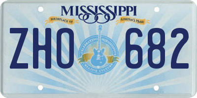 MS license plate ZHO682