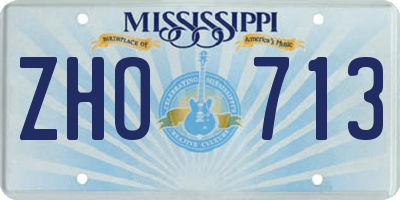 MS license plate ZHO713