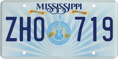 MS license plate ZHO719